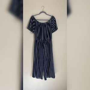 Navy Blue & White Jumper Suit